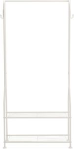 Amazon Basics Wardrobe with Two Bottom Shelves, White, 75 x 36.5 x 150 cm (L x W x H) - Image 6