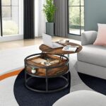 YITAHOME Round Lift Top Coffee Table, Coffee Tables for Living Room with Hidden Storage Compartment, Modern Coffee Table with Storage for Home Office,Round... - Image 5