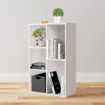 Amazon Basics Bookcase with 5 Compartments, Office Shelf, Bookshelf, Living Room, Bedroom, Cube, White 50 x 24 x 80 cm - Image 2