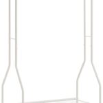 Amazon Basics Wardrobe with Two Bottom Shelves, White, 75 x 36.5 x 150 cm (L x W x H)