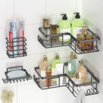 Shower Caddy, 4 Pack Corner Shelf Bathroom Storage, Bathroom Shelf Adhesive Shower Shelf, Stainless Steel Bathroom Accessory, Bathroom Shelves Organiser No Drilling, Shower Storage with Soap Holder - Image 7