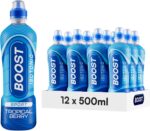 Boost Sports Drinks Tropical Berry | 12 Isotonic Drink with Vitamin B12 and B6 | Electrolyte Drink | Maximum Hydration Drinks | Low Calorie Vegan Adult Soft Drinks Multipacks | 12x500ml