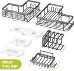 Shower Caddy, 4 Pack Corner Shelf Bathroom Storage, Bathroom Shelf Adhesive Shower Shelf, Stainless Steel Bathroom Accessory, Bathroom Shelves Organiser No Drilling, Shower Storage with Soap Holder - Image 2