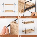 ANBOXIT Coffee Station Organizer for Countertop, 2 Tier Coffee Bar Accessories and Organizer, Wooden Kitchen Storage & Organisation, Countertop... - Image 5