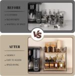 ANBOXIT Coffee Station Organizer for Countertop, 2 Tier Coffee Bar Accessories and Organizer, Wooden Kitchen Storage & Organisation, Countertop... - Image 4