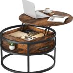 YITAHOME Round Lift Top Coffee Table, Coffee Tables for Living Room with Hidden Storage Compartment, Modern Coffee Table with Storage for Home Office,Round...