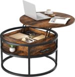 YITAHOME Round Lift Top Coffee Table, Coffee Tables for Living Room with Hidden Storage Compartment, Modern Coffee Table with Storage for Home Office,Round...