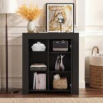 Panana Sideboard Storage Cupboard High Gloss Front Cabinet RGB Multicolor LED Lighting with Doors and Shelves Living Room Furniture (Black) - Image 2