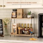 ANBOXIT Coffee Station Organizer for Countertop, 2 Tier Coffee Bar Accessories and Organizer, Wooden Kitchen Storage & Organisation, Countertop... - Image 3