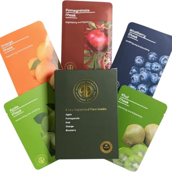 Face Masks Skincare Gift Set - 5 Hydrating Sheet Masks for Women - Vegan Korean Face Mask Pack, Collagen-Boosting Gel Masks for Glowing Skin - Natural Beauty Gift Set by Anytime Beauty