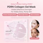 medicube Salmon DNA PDRN pink collagen jelly gel mask | overnight face mask for glass glow skin- elasticity, hydrating, firming and moisturising | korean skincare, 28g, 4ea