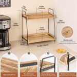 ANBOXIT Coffee Station Organizer for Countertop, 2 Tier Coffee Bar Accessories and Organizer, Wooden Kitchen Storage & Organisation, Countertop... - Image 2