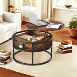 YITAHOME Round Lift Top Coffee Table, Coffee Tables for Living Room with Hidden Storage Compartment, Modern Coffee Table with Storage for Home Office,Round... - Image 8
