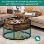 YITAHOME Round Lift Top Coffee Table, Coffee Tables for Living Room with Hidden Storage Compartment, Modern Coffee Table with Storage for Home Office,Round... - Image 7