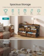 SONGMICS Chest of Drawers, Storage Unit, Steel, MDF, Non-Woven Fabric, for Bedroom, LGS723KD03 - Image 6