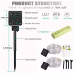 LED Solar String Lights Garden Waterproof Tube Rope Lamp Christmas Garland Fairy Lights For Outdoor Holiday Home Decoration - Image 6