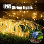 LED Solar String Lights Garden Waterproof Tube Rope Lamp Christmas Garland Fairy Lights For Outdoor Holiday Home Decoration - Image 4