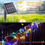 LED Solar String Lights Garden Waterproof Tube Rope Lamp Christmas Garland Fairy Lights For Outdoor Holiday Home Decoration - Image 2