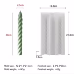 DIY Long Rod Silicone Candle Mold Handmade AroDIY Long Rod Silicone Candle Mold Handmade Aroma Candle Geometric Stripes Twist Spiral Long Pole Daily Candle Making Suppliesma Candle Geometric Stripes Twist Spiral Long Pole Daily Candle Making Supplies - Image 5
