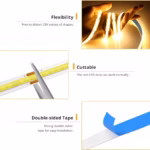 LED COB Light Strip Touch Dimmer Flexible Diode Tape 5V USB Linear Indoor Lighting Lamp Room DIY TV Mirror Backlight Wall Decor - Image 6