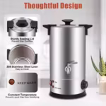 10L/10.5Qt Wax Melter for Candle Making,1.8KW Electric Wax Melting Pot Stainless Steel Wax Melt Oven Wax Smelter Temp Adjustable - Image 5