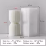Striped Cylinder Aroma Candle Silicone Mold DIY Pillar Plaster Resin Ornaments Mould Handmade Soy Wax Candles Making Supplies - Image 7