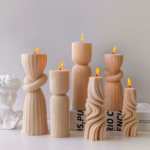 Striped Cylinder Aroma Candle Silicone Mold DIY Pillar Plaster Resin Ornaments Mould Handmade Soy Wax Candles Making Supplies - Image 10