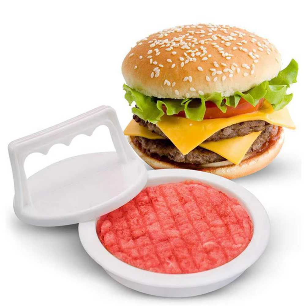 S564b38a2507044df8a26ff63d6fb0653Y 1pc Hamburger Press Stuffed Burger Press Plastic Meat Grill Party BBQ Burger Maker Mould Hamburger Maker Kitchen Tool - Image 1