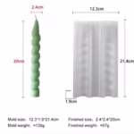 DIY Long Rod Silicone Candle Mold Handmade AroDIY Long Rod Silicone Candle Mold Handmade Aroma Candle Geometric Stripes Twist Spiral Long Pole Daily Candle Making Suppliesma Candle Geometric Stripes Twist Spiral Long Pole Daily Candle Making Supplies - Image 4