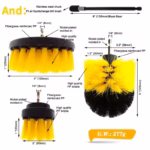 Electric Scrubber Brush Drill Brush Kit Power Drills Scrubber Brush For Carpet Glass Car Tires Nylon Brushes 2/3.5/4'' - Image 5