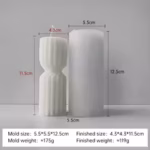 Striped Cylinder Aroma Candle Silicone Mold DIY Pillar Plaster Resin Ornaments Mould Handmade Soy Wax Candles Making Supplies - Image 5