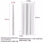 Silicone Mold for Long-Stick Candles DIY Handmade European-Style Wavy Twisted Long Candle Molds and Scented Candle Making Mould - Image 7
