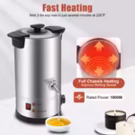 10L/10.5Qt Wax Melter for Candle Making,1.8KW Electric Wax Melting Pot Stainless Steel Wax Melt Oven Wax Smelter Temp Adjustable - Image 2