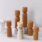 Striped Cylinder Aroma Candle Silicone Mold DIY Pillar Plaster Resin Ornaments Mould Handmade Soy Wax Candles Making Supplies - Image 9
