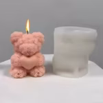 Love Rose Bear Silicone Mold Creative Valentines Day DIY Chocolate Candy Mold Kitchen Cake Decor Tool Candle Handmade Soap Mould - Image 7