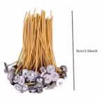 20Pcs 9CM/15CM/20CM Hemp Wick Beeswax Coated Candle Wicks Pre-Waxed,Wick Holder Smokeless & Non-Drip, Ideal for DIY Aromatherapy - Image 2