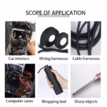 15 Meter Heat-resistant Flame Retardant Tape Coroplast Adhesive Cloth Tape For Car Cable Harness Wiring Loom Protection - Image 5