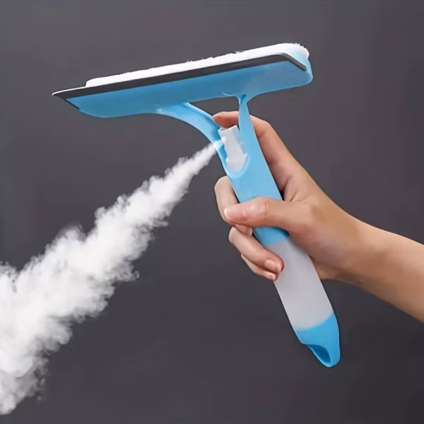 Household multi-function glass cleaning mirror with watering can 3-in-1 glass scraper window scraper