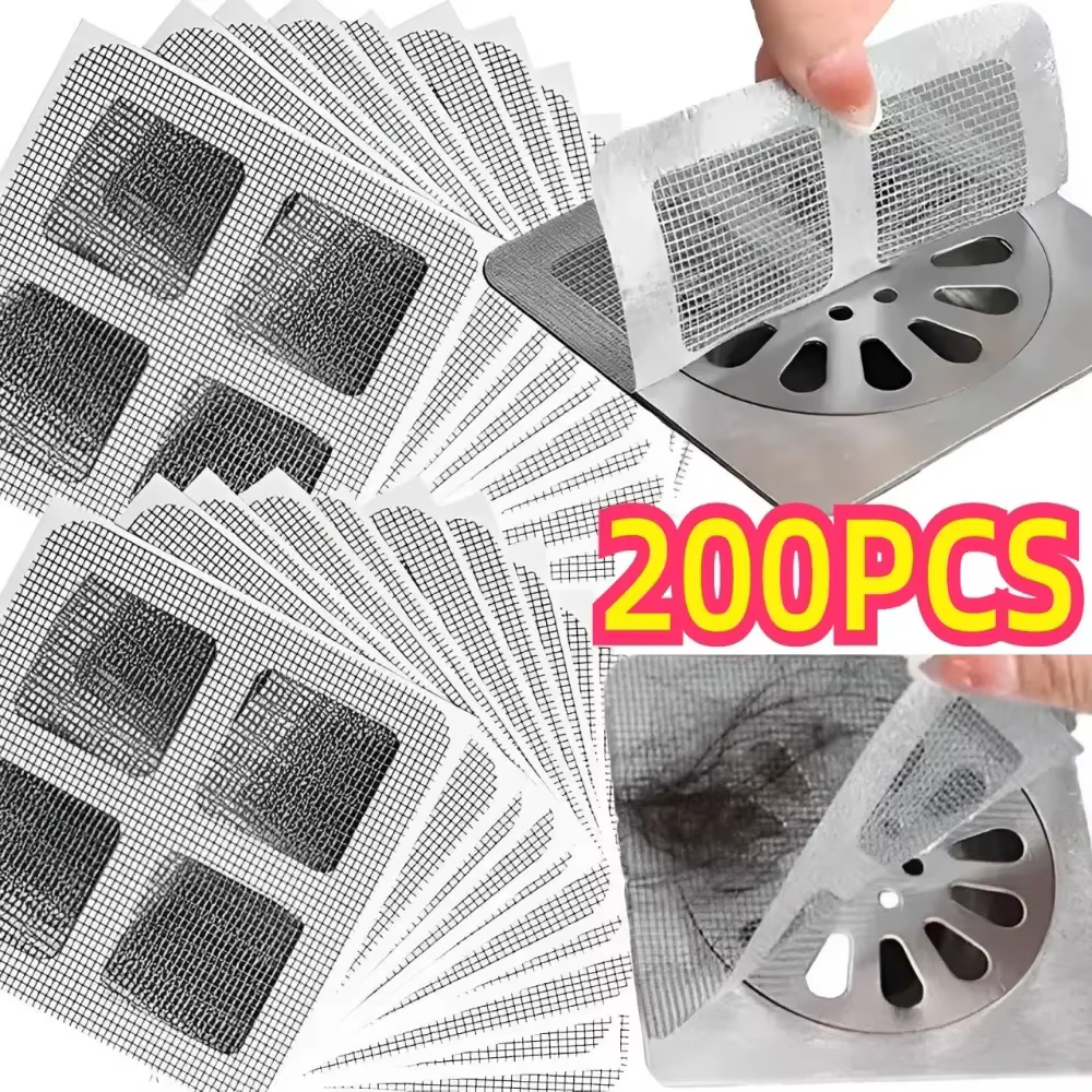 Sfa8e434500994809a91eb78386063bbfI Disposable Shower Drain Hair Catcher Mesh Shower Drain Covers Floor Sink Strainer Filter Hair Stopper For Bathroom Kitchen - Image 1