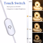 LED COB Light Strip Touch Dimmer Flexible Diode Tape 5V USB Linear Indoor Lighting Lamp Room DIY TV Mirror Backlight Wall Decor - Image 2