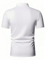 GRDR Men's Summer Polo Collar Half Zip Short Sleeve T-Shirt, Suitable For Outdoor, Vacation And Casual Wear - Image 7