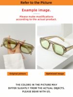Men Retro Double Bridge Lightweight Fashion Glasses, Luxury Minimalist Eyewear For Driving Travel Outdoor Daily Use - Image 2