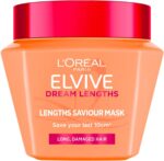 L'Oreal Paris Elvive Dream Lengths Hair Mask, Nourishing & Strengthening Treatment, Enriched with Castor Oil, For Long, Damaged Hair 300ml