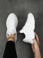 Women's Casual Sports Shoes Versatile Mesh Breathable Chunky Sneakers PU Leather Patchwork Lightweight Running Shoes Fashion Personalized Women Students Fashion Running Shoes Outdoor Street Style Party Gathering Lolita Shoes Women Sequin Mesh Shoes Women Maillard Style Women Shoes New Shoes Girls Ultra Lightweight Walking Shoes Women Vacation Travel Women Shoes All Season Hollow Running Shoes - Image 5