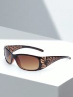 Women's Y2K Floral Embossed Small Square Glasses, Street & Party Eyewear, Vintage Boho, For Summer Beach, Music Festival, Travel, School - Image 3