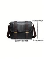 Men's Retro Large Capacity Messenger Bag, Fashion Shoulder Bag, Business Crossbody Bag, Father's Day Gift, Valentine's Day Gift, Commuter Bag, College Student Shoulder Bag, Men's Shopping Bag/Laptop Bag, Tote Bags For University - Image 3