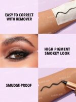 SHEGLAM EZ Glide Matte Eyeliner Pencil Highly Pigmented Black Smoky Eyes Matte Eyeliner Pencil Smudge-Proof Long-Lasting Ultra-Fine  Eyeliner Blendable Smooth Cat Eye Eye Make Up Black Eyeliner - Image 4