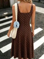 Pariaura Women's Fashionable Elegant Printed Waist Dress Polka Dot Dresses For Women Retro Dresses For Women - Image 2