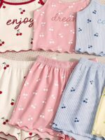 Tween Girls Mini Cherry Cami Top & Shorts Set – Cute Summer Loungewear 2 Piece Outfit - Image 5