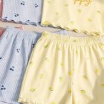 SHEIN Tween Girls Cute Bow Tie Print Shoulder Strap Floral Trim One-Piece Swimsuit With Ruffle Skirt, Suitable For Swimming, Vacation, Summer Beach